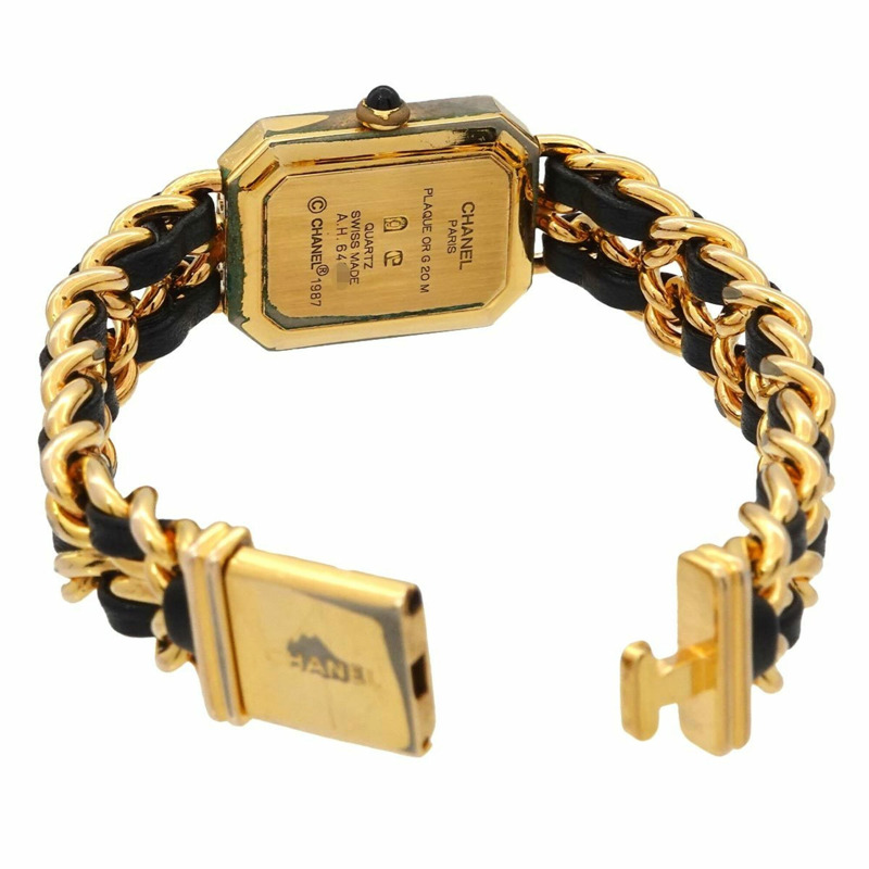 香奈兒 Premiere 大號 H0001 女士腕錶 黑色金石英錶-3