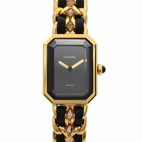 香奈兒 Premiere H0001 女士腕錶，M 碼，黑色和金色，石英機芯。