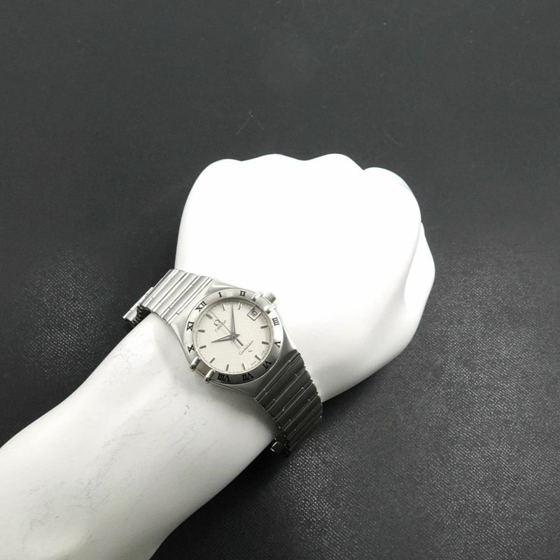 歐米茄星座系列 1512 30 男士腕錶,日期顯示,銀色,石英錶-2