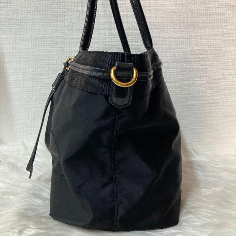 Prada 刺繡花紋手提包(附保卡)-4