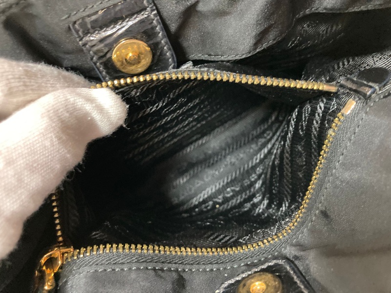 Prada 刺繡花紋手提包(附保卡)-11