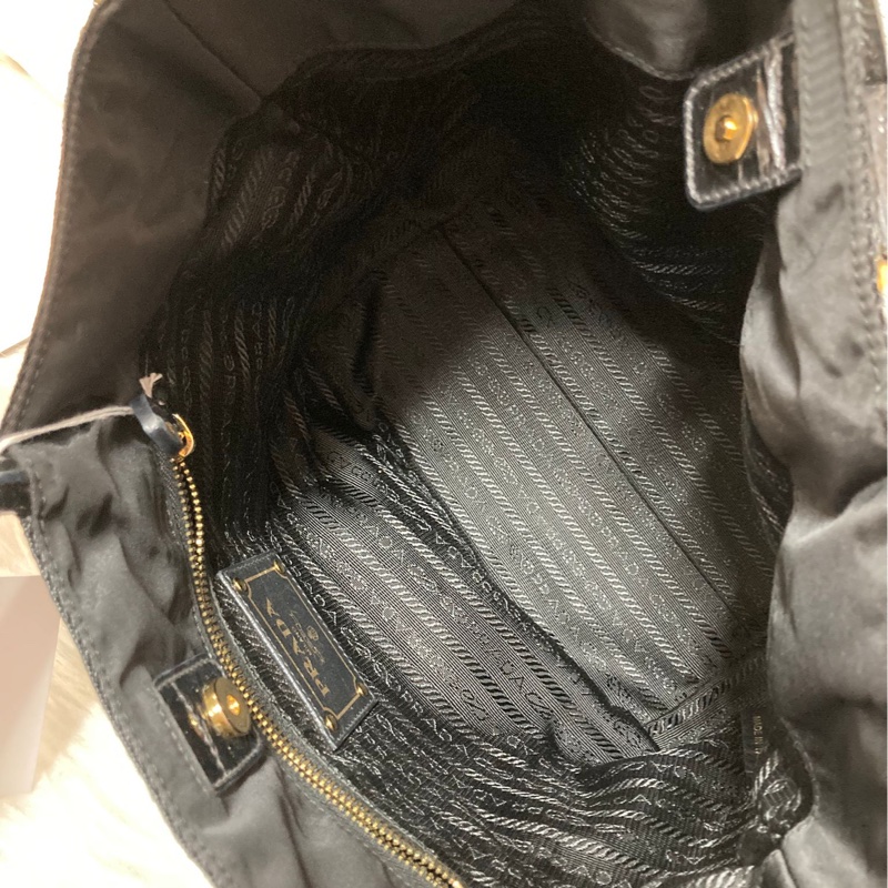 Prada 刺繡花紋手提包(附保卡)-12