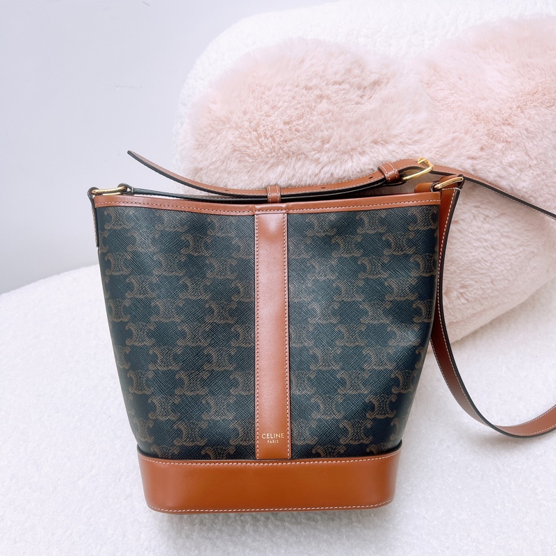 Celine 棕色老花水桶-0