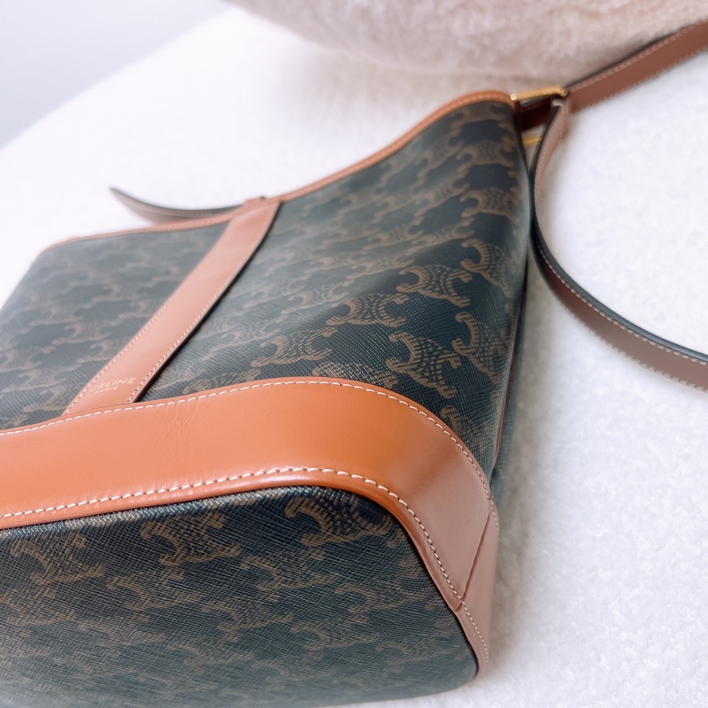 Celine 棕色老花水桶-3