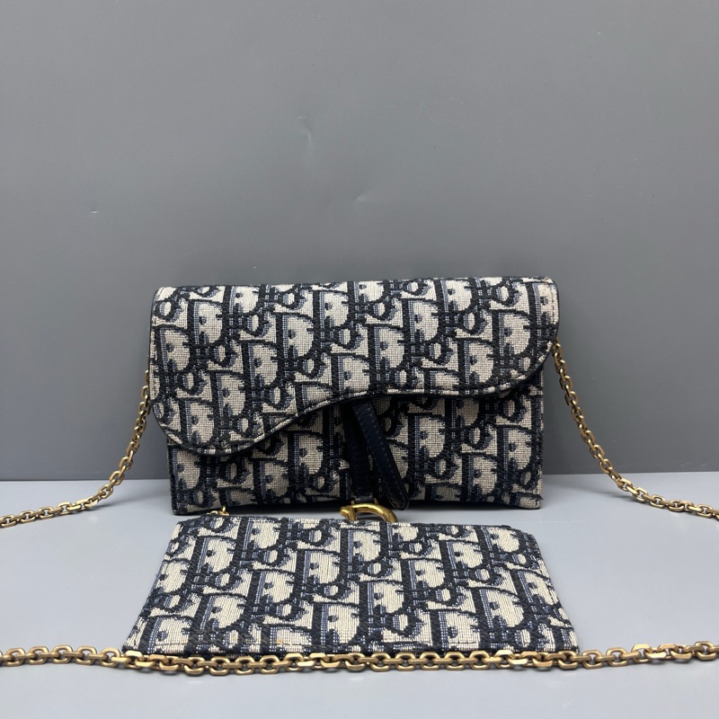 Dior 97新 老花刺繡二合一woc鏈條包 尺寸18*11-0