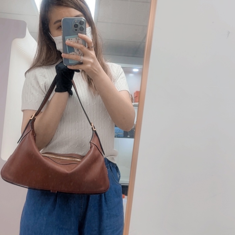 Celine romy 棕色中號肩背包-14