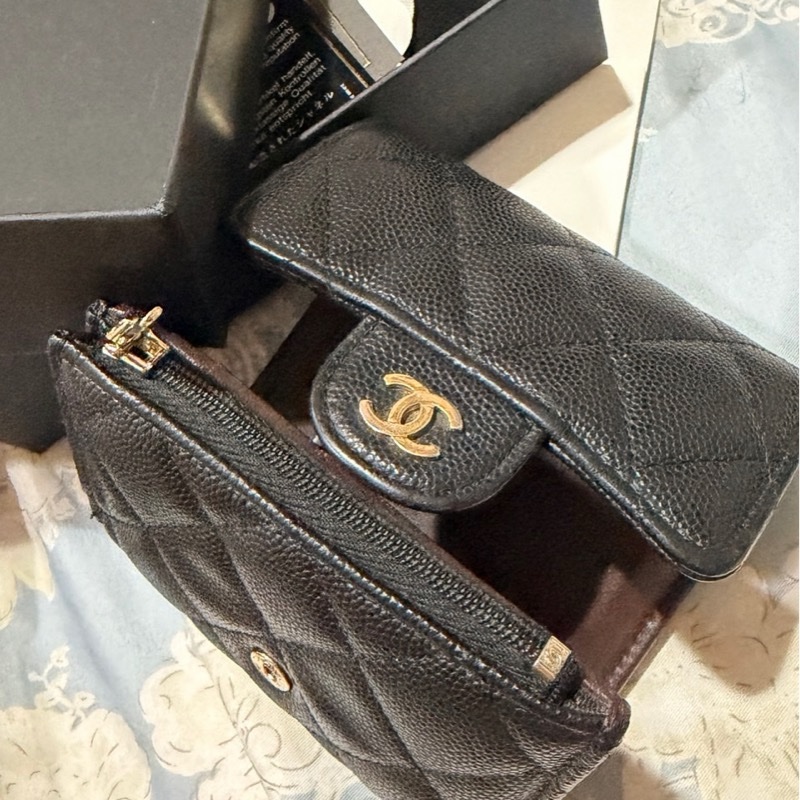 CHANEL錢包 拉鏈款 31開 荔枝牛皮-4