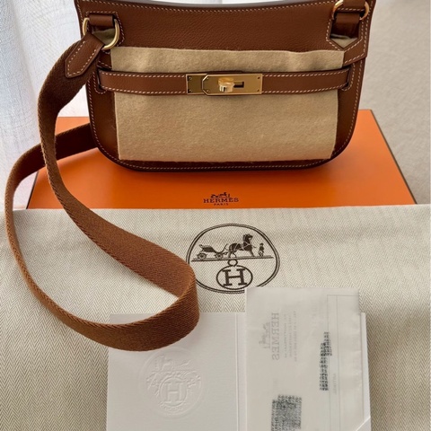 Hermes mini吉普賽金棕金 全新閒置配件齊全帶購證