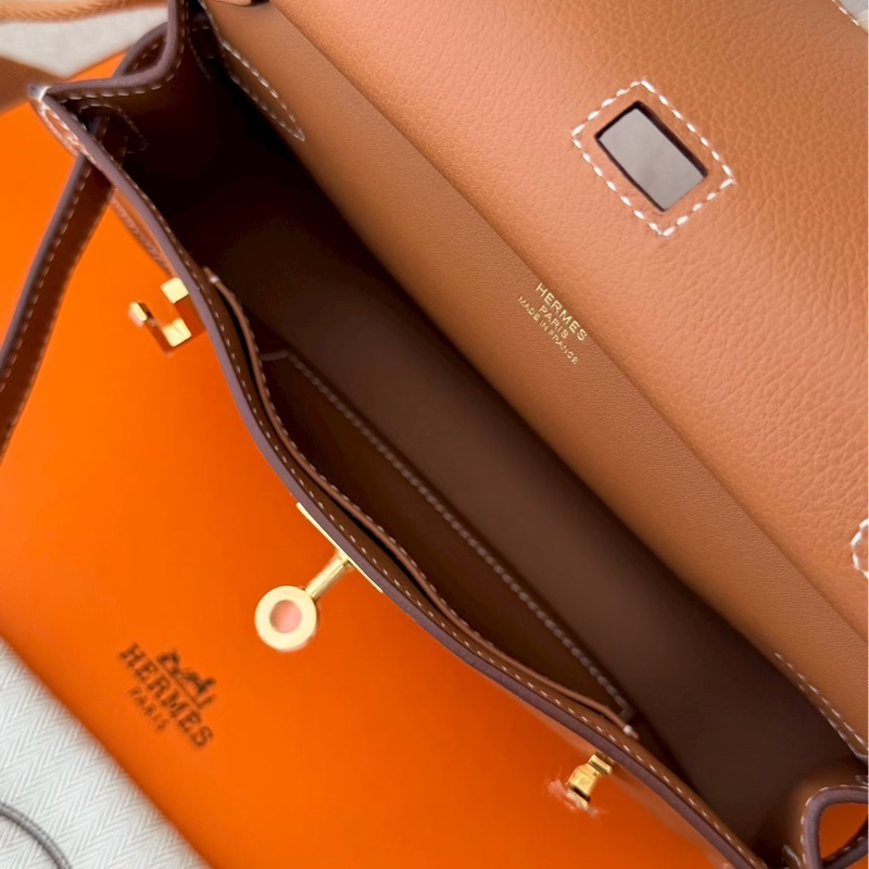 Hermes mini吉普賽金棕金 全新閒置配件齊全帶購證-5