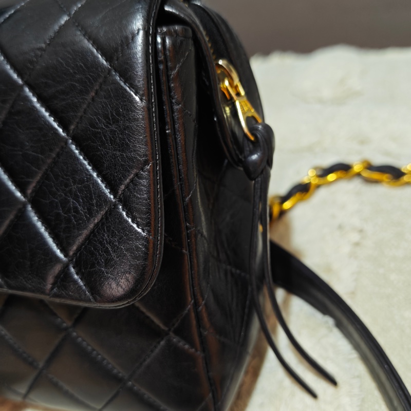 ChanelVintage cf雙肩後背包-6