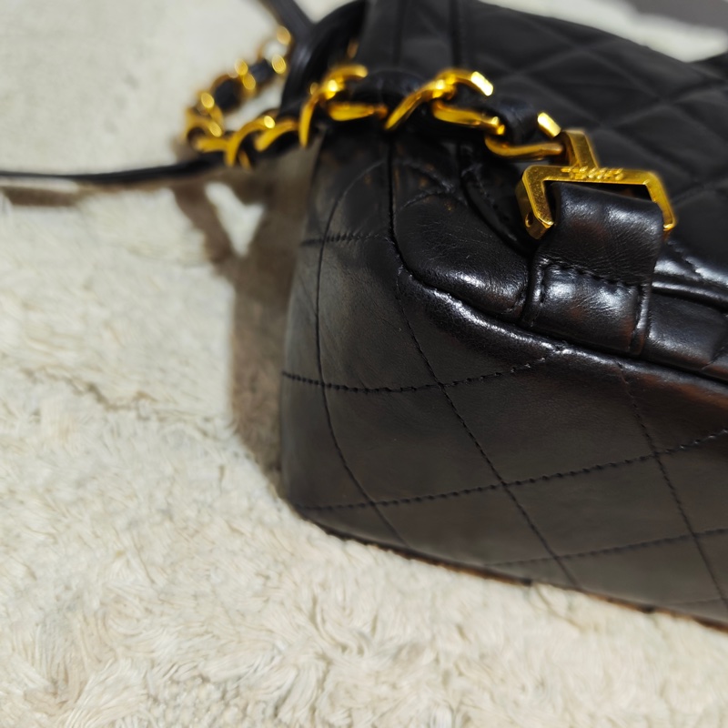 ChanelVintage cf雙肩後背包-10