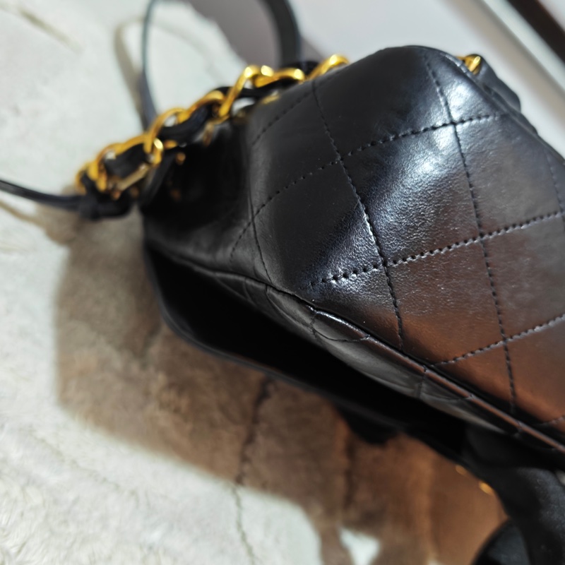 ChanelVintage cf雙肩後背包-12