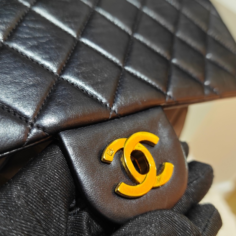 ChanelVintage cf雙肩後背包-15