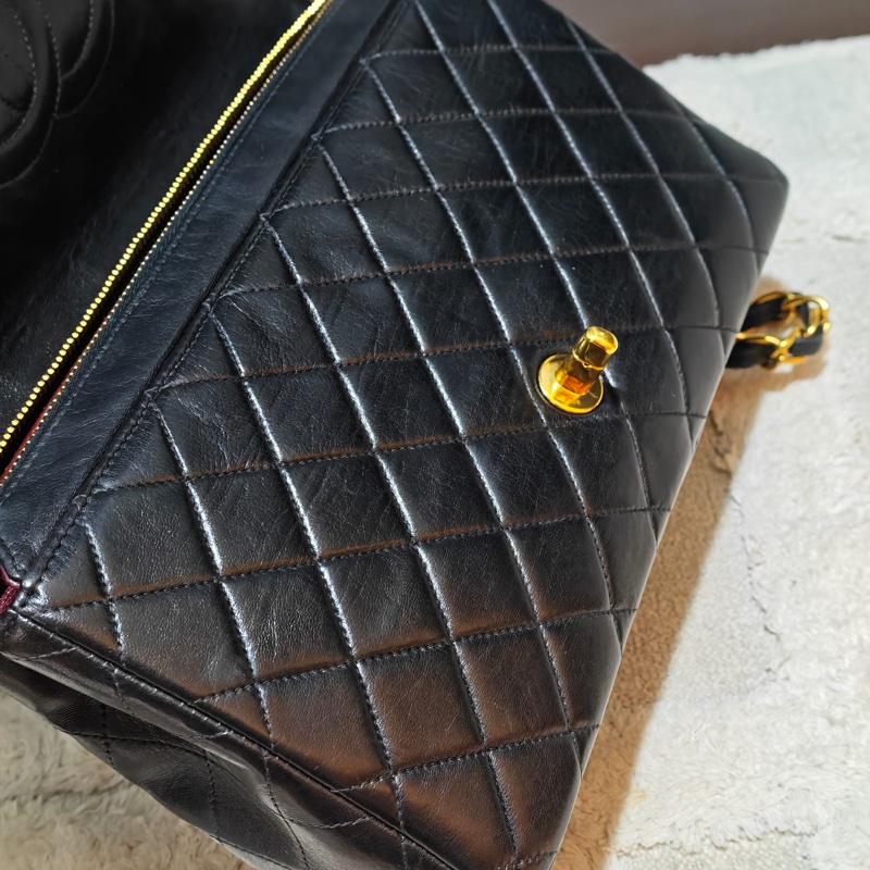 ChanelVintage cf雙肩後背包-18