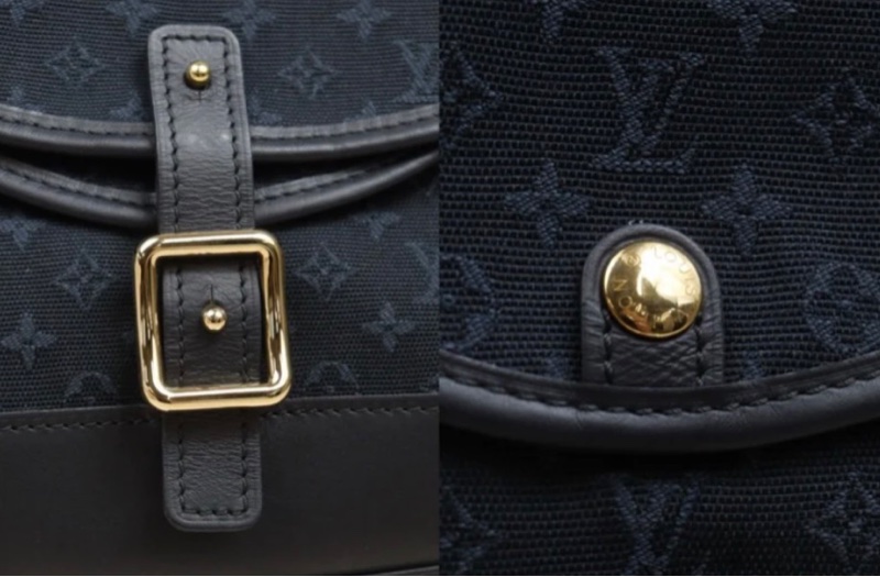 「JL精品代購」9新 Lv 老花 丹寧 腋下包-9