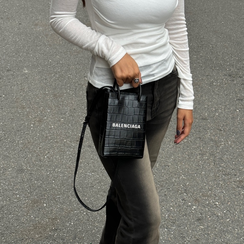（全新閒置🎁） Balenciaga 巴黎世家 鱷魚紋 斜背包 （專櫃53,000）-7