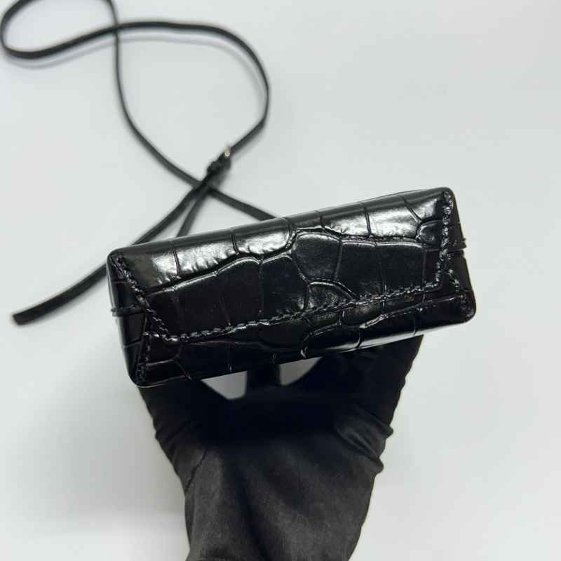 （全新閒置🎁） Balenciaga 巴黎世家 鱷魚紋 斜背包 （專櫃53,000）-12