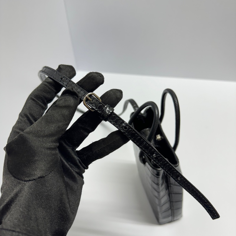 （全新閒置🎁） Balenciaga 巴黎世家 鱷魚紋 斜背包 （專櫃53,000）-15