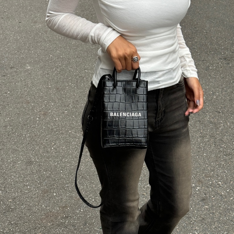 （全新閒置🎁） Balenciaga 巴黎世家 鱷魚紋 斜背包 （專櫃53,000）-18