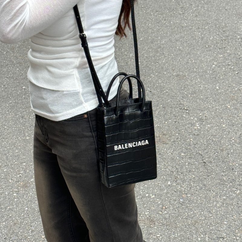 （全新閒置🎁） Balenciaga 巴黎世家 鱷魚紋 斜背包 （專櫃53,000）-20