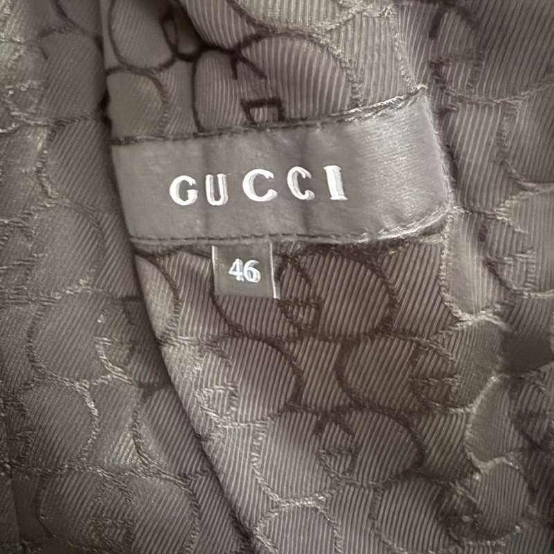 Gucci黑色雙排扣風衣-6