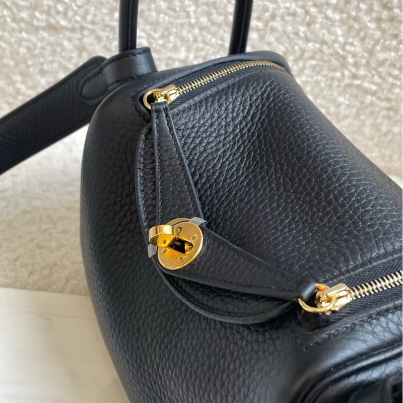 Hermes mini Lindy 黑金B刻有購證-2