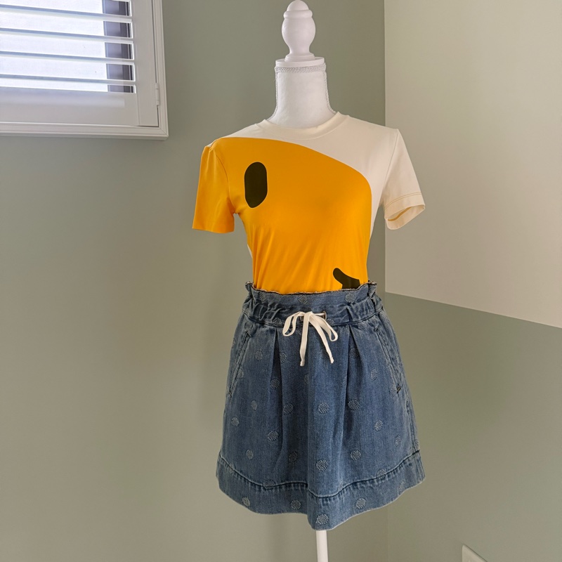 Marc by Marc Jacobs 圓點牛仔短裙，尺寸：XS-2