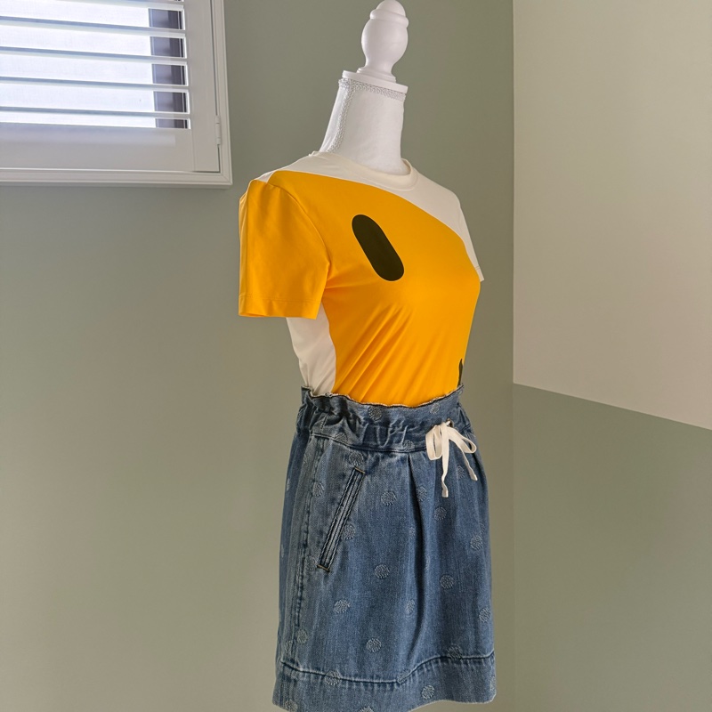 Marc by Marc Jacobs 圓點牛仔短裙，尺寸：XS-4