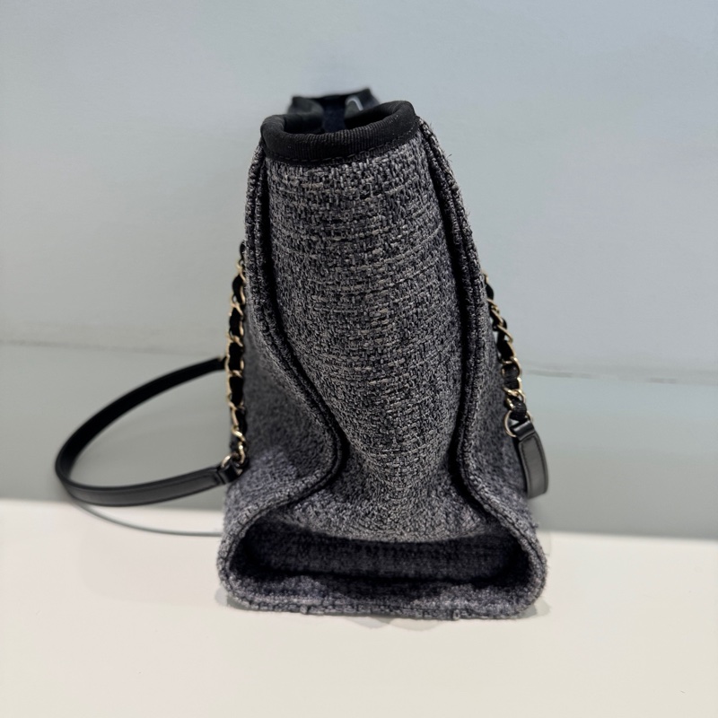 Chanel • Deauville經典灰藍色編織沙灘包 新年份-7