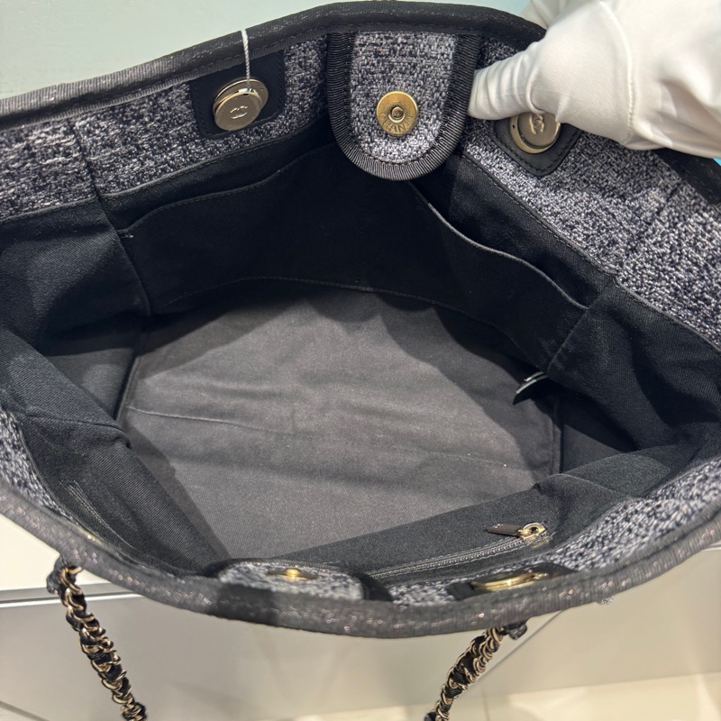 Chanel • Deauville經典灰藍色編織沙灘包 新年份-11