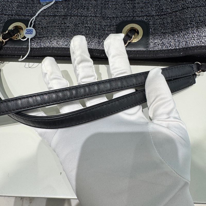 Chanel • Deauville經典灰藍色編織沙灘包 新年份-12