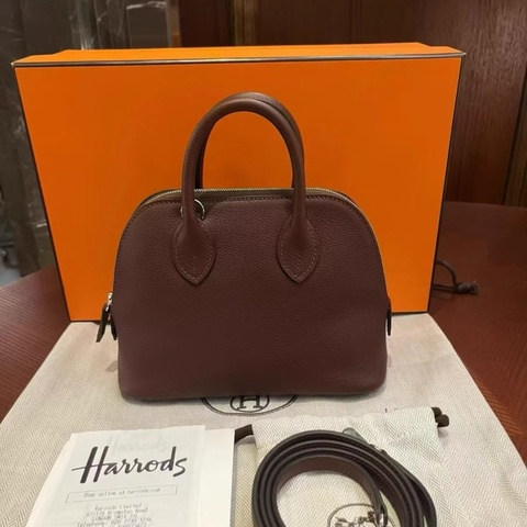 k刻25年✨ Hermes mini bolide 4D大地色 銀扣 EC皮