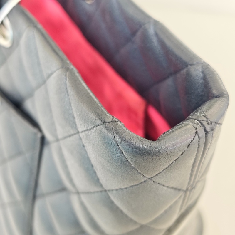 Chanel • 經典康鵬全黑牛皮大號托特包 So Black-22