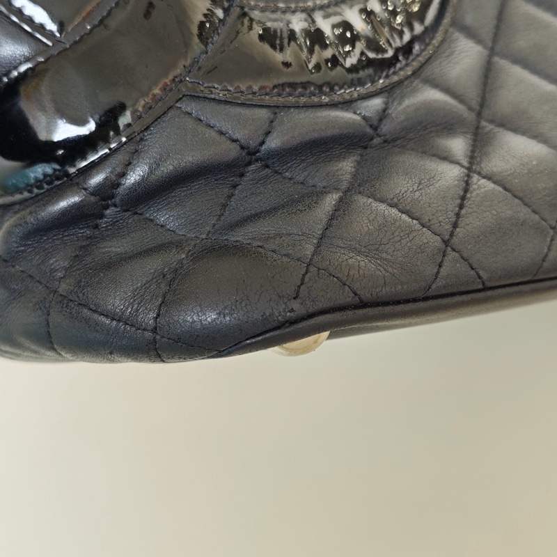 Chanel • 經典康鵬全黑牛皮大號托特包 So Black-24