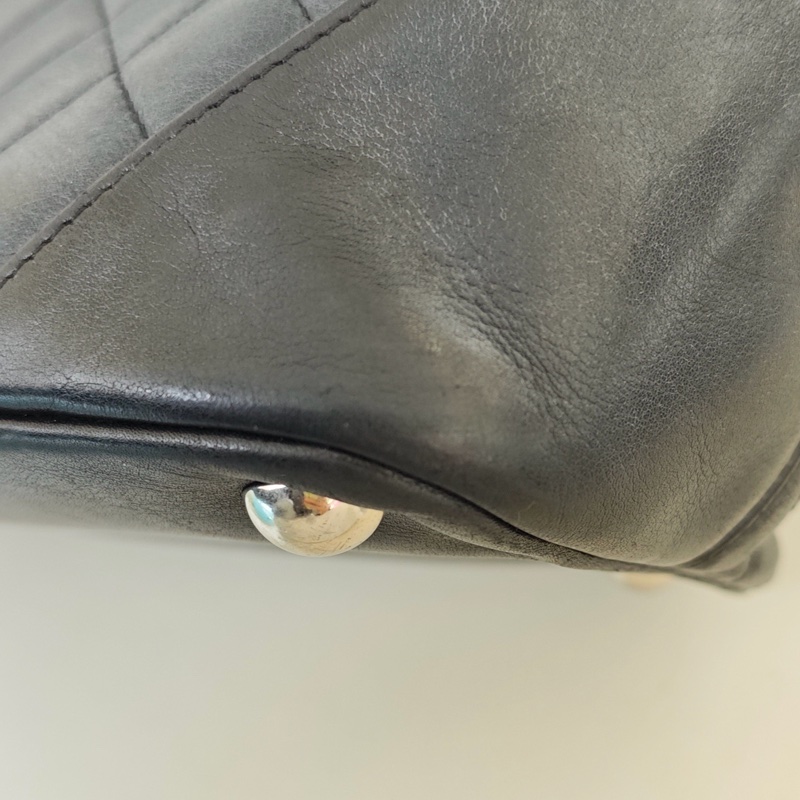 Chanel • 經典康鵬全黑牛皮大號托特包 So Black-25