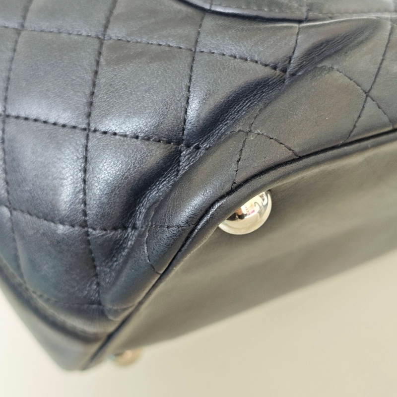 Chanel • 經典康鵬全黑牛皮大號托特包 So Black-26