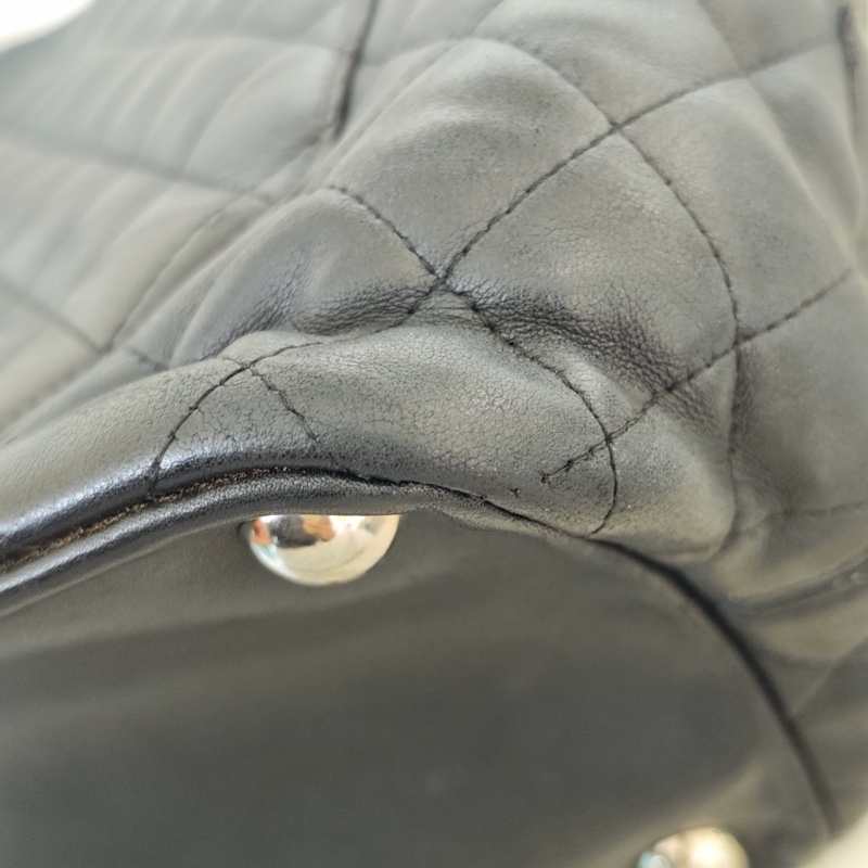 Chanel • 經典康鵬全黑牛皮大號托特包 So Black-27