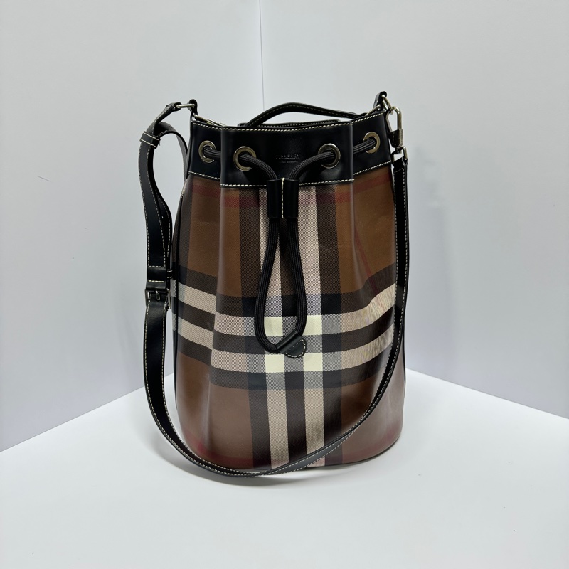 【超稀有💗】 Burberry 經典格紋 水桶包 (專櫃定價11.3萬)-8