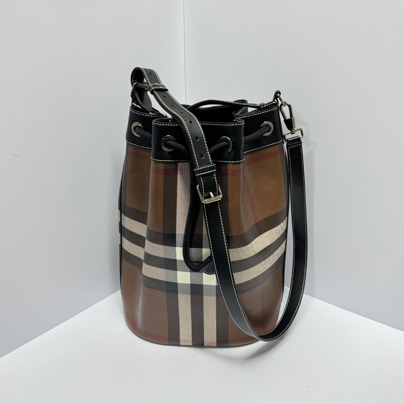 【超稀有💗】 Burberry 經典格紋 水桶包 (專櫃定價11.3萬)-9