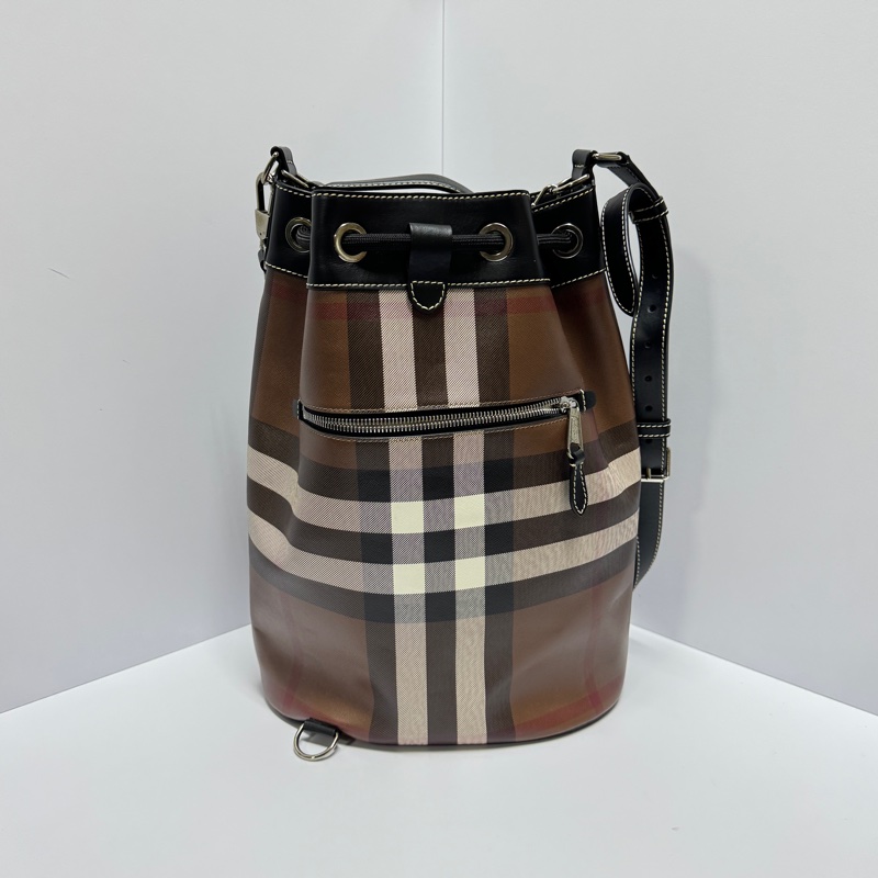 【超稀有💗】 Burberry 經典格紋 水桶包 (專櫃定價11.3萬)-10