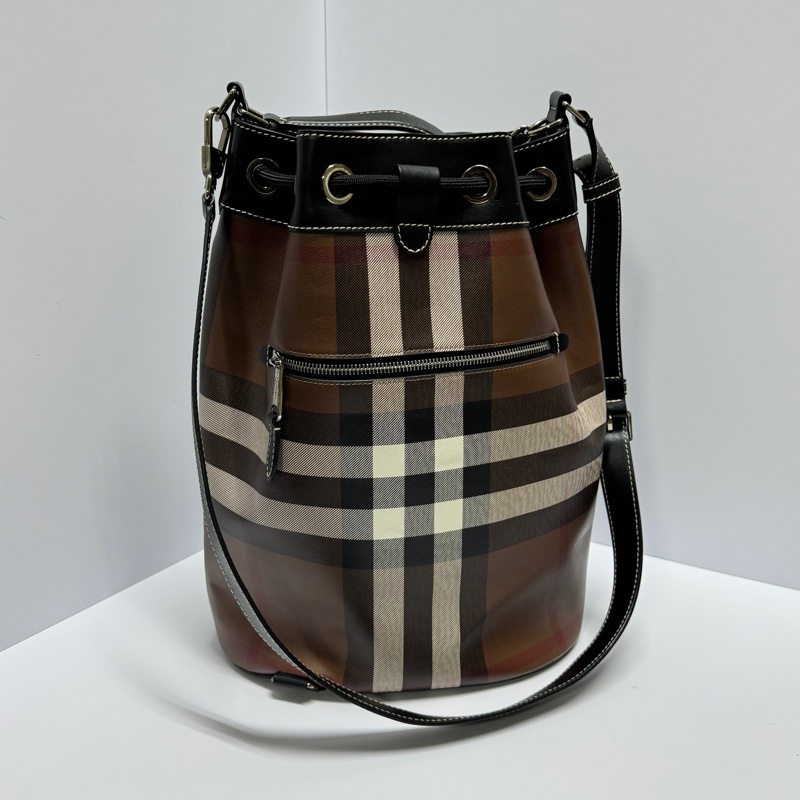 【超稀有💗】 Burberry 經典格紋 水桶包 (專櫃定價11.3萬)-16