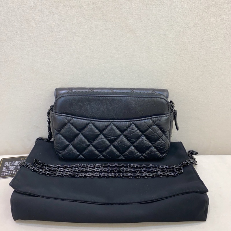 Chanel • 經典2.55 So Black 全黑Woc 二合一鏈條包 有卡-3