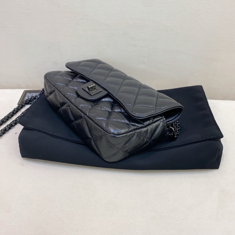 Chanel • 經典2.55 So Black 全黑Woc 二合一鏈條包 有卡-5