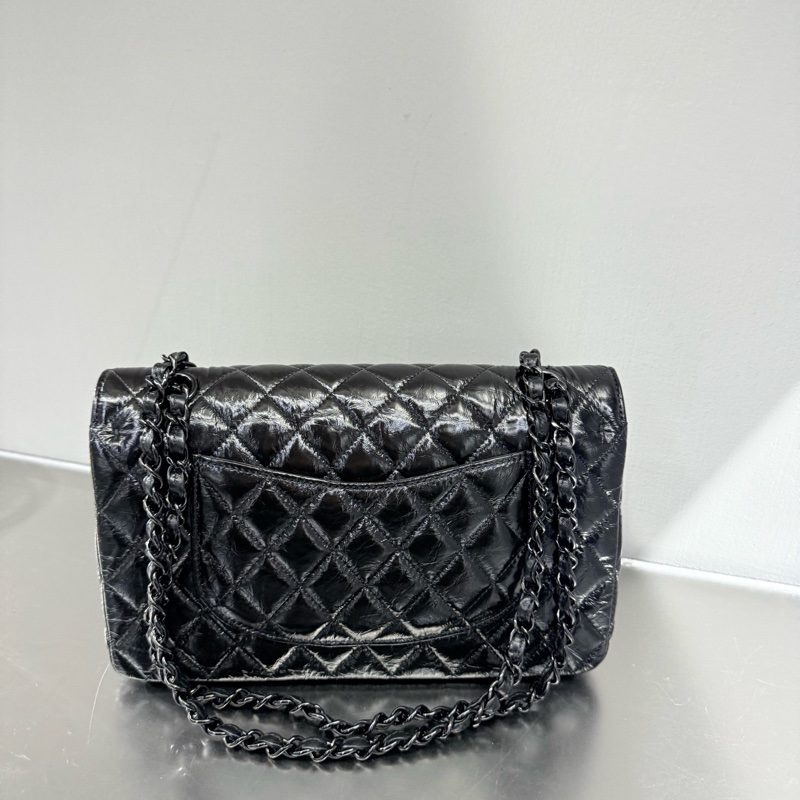 Chanel • 稀有全黑So Black 油臘牛皮Cf 25-3