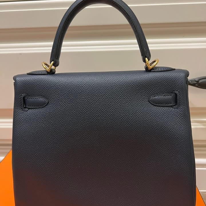 Hermes Kelly 25 Epsom Blue Indigo 近黑金 近新 Y刻-3