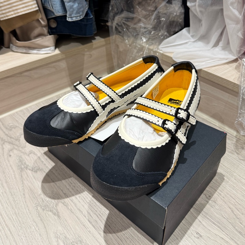 Onitsuka Tiger 鬼塚虎 黑底白虎爪紋休閒鞋-5