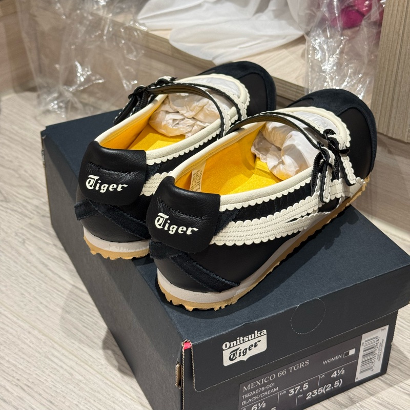 Onitsuka Tiger 鬼塚虎 黑底白虎爪紋休閒鞋-6