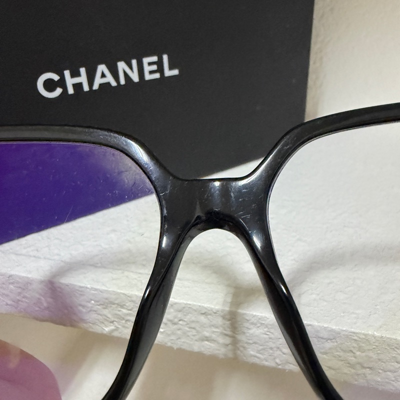 Chanel 香奈兒 金色字母 方框平光眼鏡-6