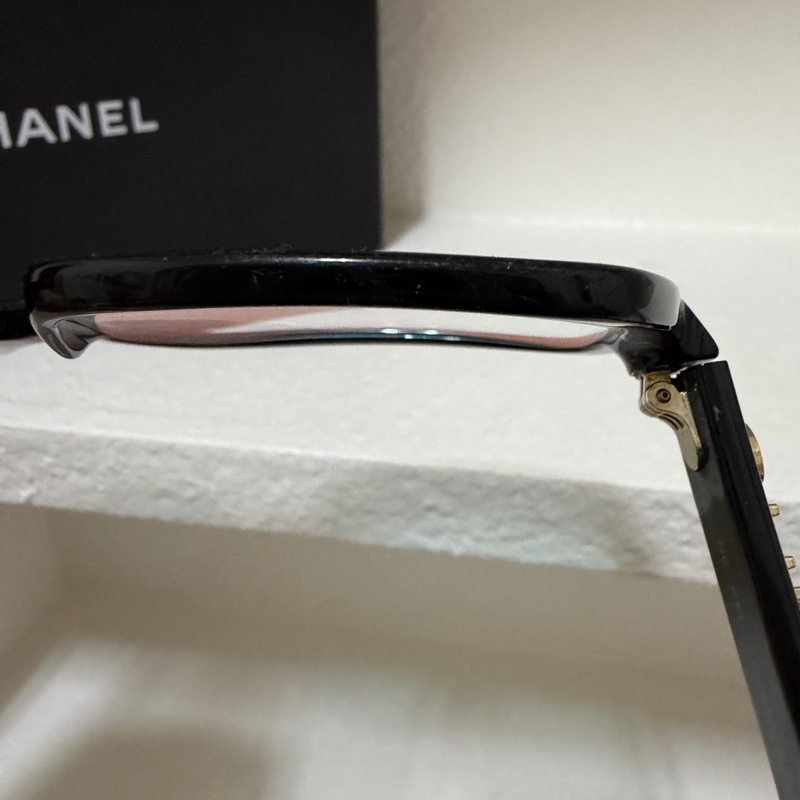 Chanel 香奈兒 金色字母 方框平光眼鏡-11