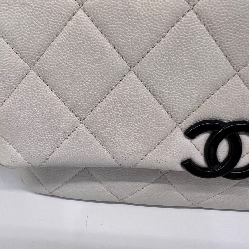 Chanel • 21c 黑白熊貓荔枝牛皮鏈條包 So Black-13